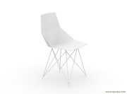 Chaise design pied Eiffel Faz intérieur ou extérieur