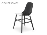 Chaise Coupé, pieds bois wengé