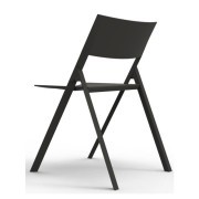 Chaise pliante de jardin, de couleur noire, modèle Quartz de chez Vondom