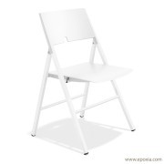 Chaise pliante Axa polypro blanc