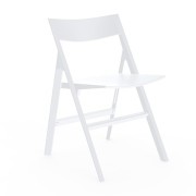 Chaise pliante pour extérieur ou terrasse, de couleur blanche, modèle Quartz de chez Vondom