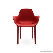 Chaise polypropylène injecté rouge Sabinas