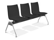 Chaises sur poutre Onyx 3 places entièrement tapissées