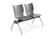 Chaises sur poutre Onyx 2 places, coques en polypropylène renforcé