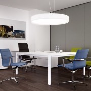 Fauteuil de réunion Valea, habillage tissu au choix