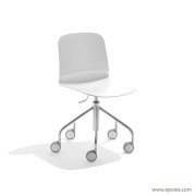 Chaise de réunion réglable en hauteur avec roulettes Liù