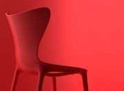 Chaise Love, finition polypropylène basic Rouge