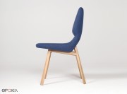 Chaise scandinave pieds bois Oblique