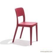Chaise réunion en cuir rouge Nenè modèle SR-CF
