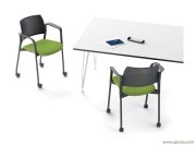 Chaise visiteur Kyos 4 pieds dossier polypropylène