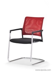 Chaise visiteur Mer piètement luge, dossier résille