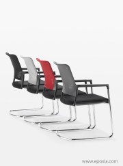 Chaise visiteur Mer, 4 finitions de résille disponibles