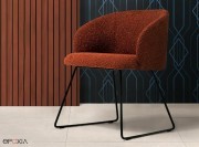 Chaise visiteur Loft, pied luge