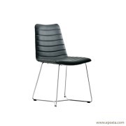Chaise visiteur Cover piètement fil d'acier chromé