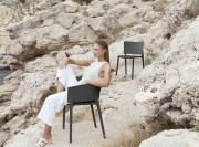 Chaise et fauteuil Africa, polypropylène noir