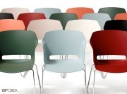 Chaises de collectivité Clop par Diemme