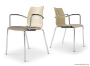 Chaises avec accoudoirs Woody bois