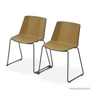 Chaises de conférence pieds traineau
