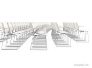 Salle de conférence équipée de chaises Curvy