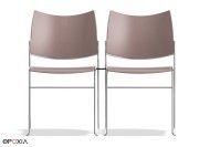 Chaises de conférence Curvy avec connecteur