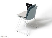 Chaises de conférence avec tablette Kire, empilables