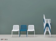 Chaises indoor et outdoor empilables Koi-Booki