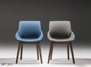Chaises bleue et grise Monk