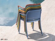 Fauteuils Café, empilables par 8