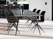 Chaises de réunion pivotantes design Moods #91 similicuir noir 