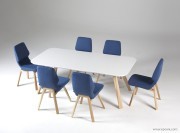 Chaises de réunion pieds bois Oblique
