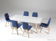 Table de réunion pieds bois Oblique