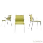 Chaise visiteur tissu Stick 4 pieds