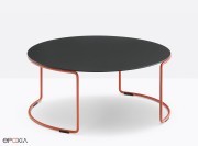 Table basse Circuit, hauteur 30 cm, diamètre 70 cm