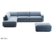 Canapé d'angle avec pouf Classic