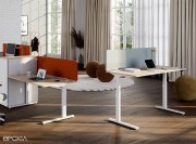 Bureaux Adema+ réglables en hauteurs avec panneaux acoustiques