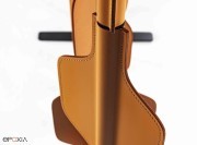Détail de l'habillage cuir