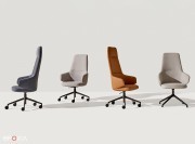 Déclinaison de la collection de fauteuil Binar, dossier haut ou bas