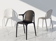 Chaise outdoor en plastique recyclé, 3 coloris disponibles