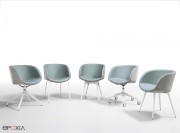 Collection Sonny, fauteuils, pied bois ou métal