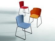 Collection chaise et fauteuil Calla, pied luge