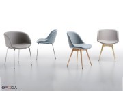 Collection Sonny, chaises et fauteuils, pied bois ou métal