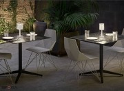 Lampes de table Gatsby. Sur batterie lumière blanche, finition transparente