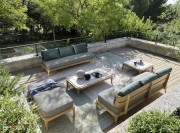 Collection Mediterraneo, Canapé, grand pouf et table basse