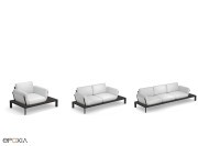 Fauteuil lounge et sofa 2 et 3 places Tami