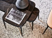 Tables basses Lea, plateau finition Noir Desir