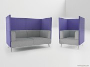 Canapé et fauteuil Thynk espace de réunion pour openspace