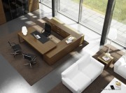 Mobilier de bureau direction Arche : bureau et double desserte