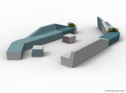 Banquettes modulaires zone d'attente