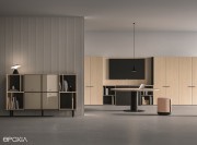 Composition de rangements coordonnées avec les bureaux Sile