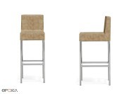 Tabouret Cube XL 1461 structure acier satiné